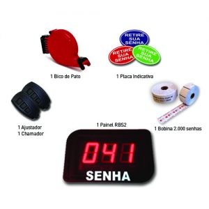 Kit Painel de Senhas RBS2. FRETE GRÁTIS.